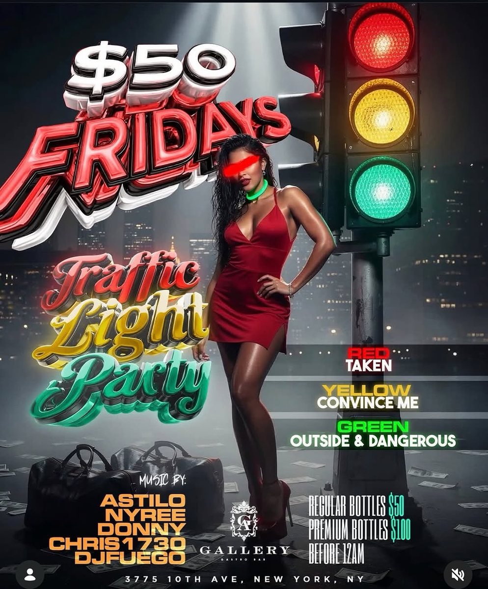 NEW MONEY Fridays party flyer from The Gallery Gastrobar